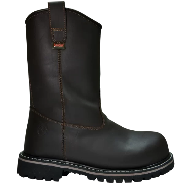 3049 Bota cuero graso hidrofugado café - Imagen 3
