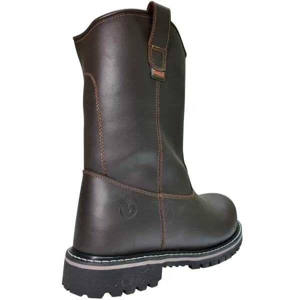 3049 Bota cuero graso hidrofugado café - Imagen 2