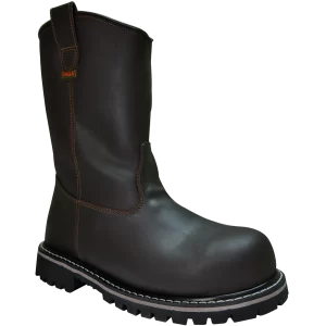 3049 Bota cuero graso hidrofugado café