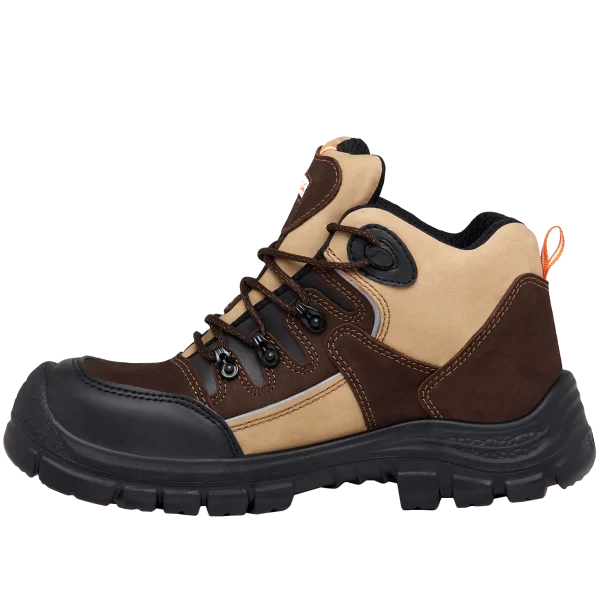 4058 BOTIN DE SEGURIDAD TIPO SUPERVISOR CUERO NOBUCK CAFÉ/MARRON - Imagen 4