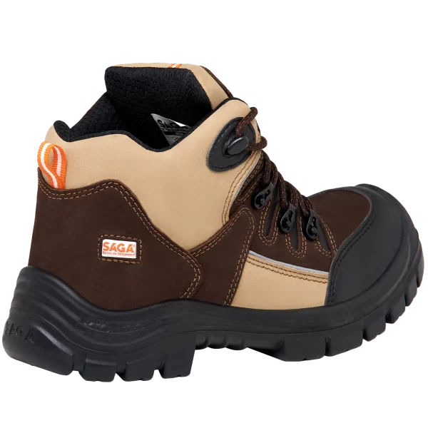 4058 BOTIN DE SEGURIDAD TIPO SUPERVISOR CUERO NOBUCK CAFÉ/MARRON - Imagen 2