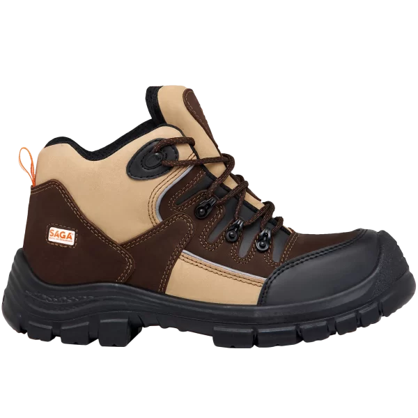4058 BOTIN DE SEGURIDAD TIPO SUPERVISOR CUERO NOBUCK CAFÉ/MARRON - Imagen 3