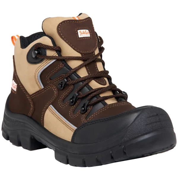 4058 BOTIN DE SEGURIDAD TIPO SUPERVISOR CUERO NOBUCK CAFÉ/MARRON