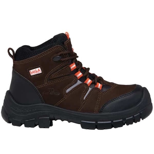 4059 BOTIN DE SEGURIDAD, TIPO SUPERVISOR, CUERO NOBUCK CAFÉ - Imagen 3