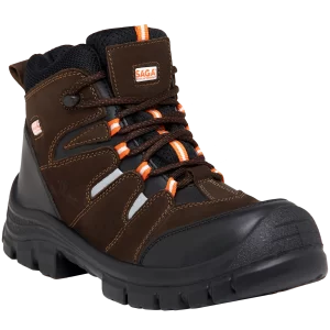 4059 BOTIN DE SEGURIDAD, TIPO SUPERVISOR, CUERO NOBUCK CAFÉ