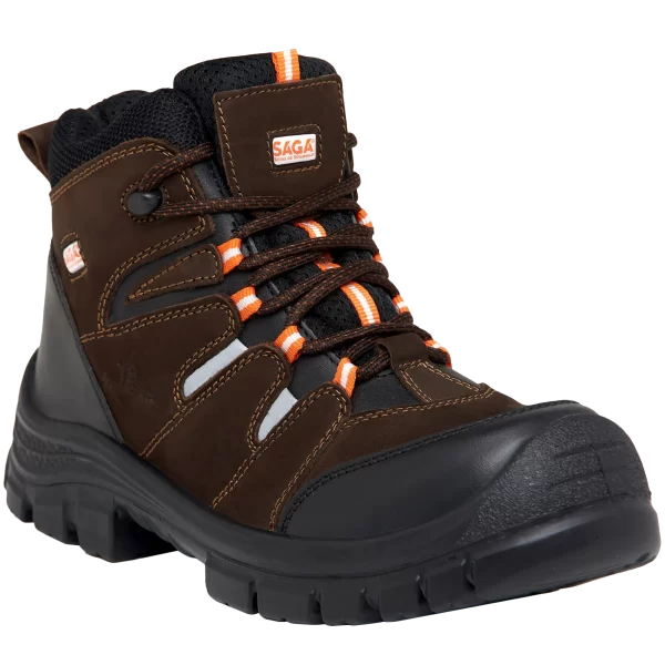 4059 BOTIN DE SEGURIDAD, TIPO SUPERVISOR, CUERO NOBUCK CAFÉ
