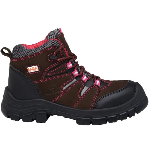 4059W BOTIN DE SEGURIDAD, TIPO SUPERVISOR DAMA, CUERO NOBUCK CAFÉ - Imagen 4