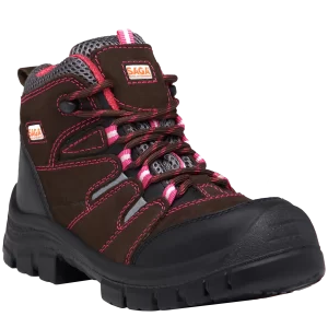 4059W BOTIN DE SEGURIDAD, TIPO SUPERVISOR DAMA, CUERO NOBUCK CAFÉ