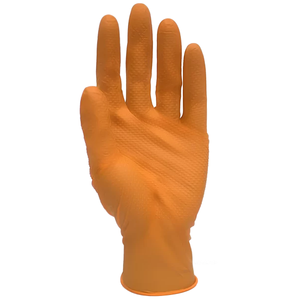 GUANTE DE NITRILO NARANJA (CAJA 50 UND) - Imagen 2