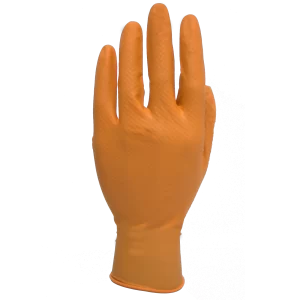 GUANTE DE NITRILO NARANJA (CAJA 50 UND)