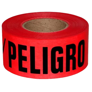 CINTA ROJA PELIGRO NO PASE 4" X300 MTS