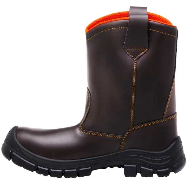 3043 Bota Media Caña Piel Vaqueta - Imagen 4