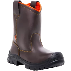 3043 Bota Media Caña Piel Vaqueta