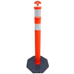 CONO TIPO POSTE CON CINTA REFLECTIVA